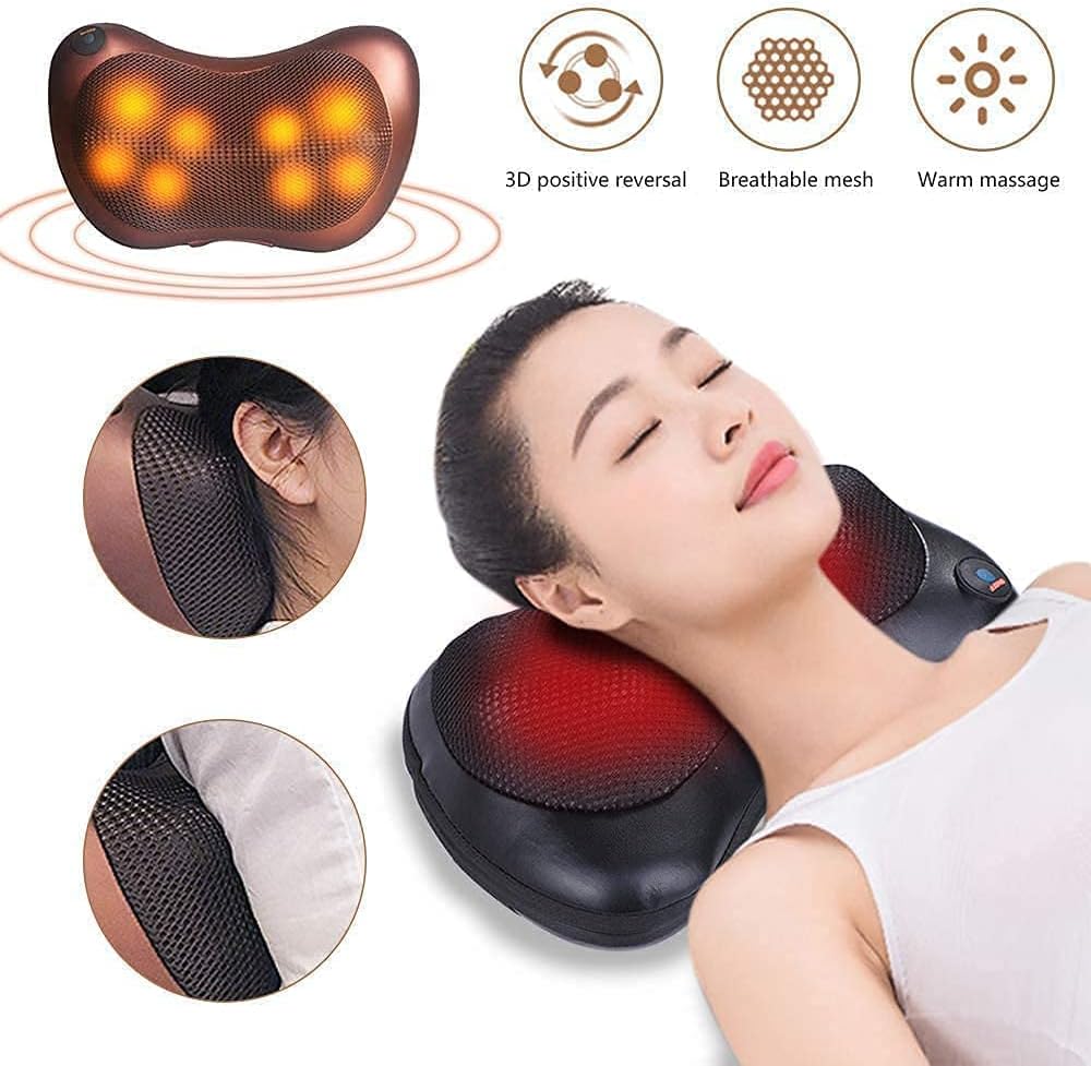 Neck & Back Massager Pillow for Men and Women Use at Home and in Car